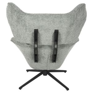 Swivel armchair Sowa Bryll Hm9597.05 pistachio color boucle with black metal base 86x90x97hcm
