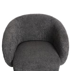 Swivel armchair Karlen gray fabric 78x81x77hcm Hm9592,01