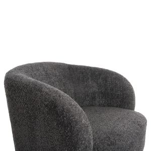 Swivel armchair Karlen gray fabric 78x81x77hcm Hm9592,01