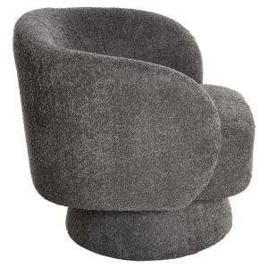 Swivel armchair Karlen gray fabric 78x81x77hcm Hm9592,01