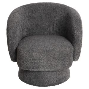 Swivel armchair Karlen gray fabric 78x81x77hcm Hm9592,01
