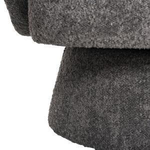 Swivel armchair Karlen gray fabric 78x81x77hcm Hm9592,01