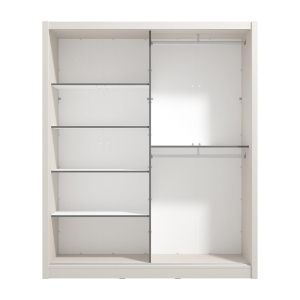 Гардероб с огледало Albi в цвят кашмир с размери 180x60x216см