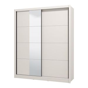 Гардероб с огледало Albi в цвят кашмир с размери 180x60x216см