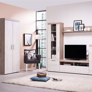 Wardrobe 2k Arno Gray Oak-white Oak 80*55*202