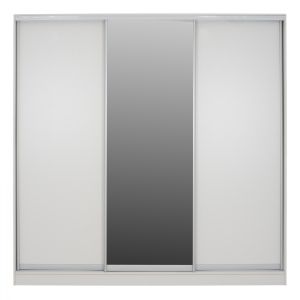 Wardrobe Adler with 3 doors slide white with mirror Hm2462,03 240x60x240cm
