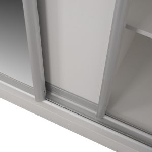 Гардероб Adler с врати слайд бял с огледало Hm2435,03 200x60x210hm