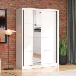 Wardrobe Albi 150 Og, white, 155x60x216 cm