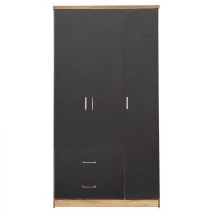 Wardrobe Caesar with 3 doors Hm340.04 sonoma color 89.2x42x181cm
