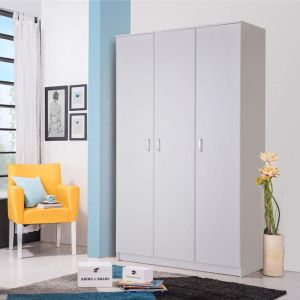 Wardrobe Hana 3k White Color 120x52x205