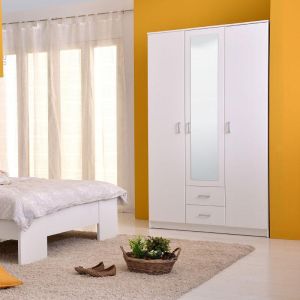 Wardrobe Hana 3k2fo White 120*52*205