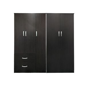 Lego wardrobe with five doors, wenge, 170x42x180 cm
