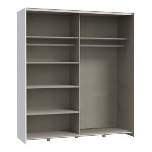 Гардероб Noez I с 2 врати и рафтове в бял цвят 170.5x61x190.5см