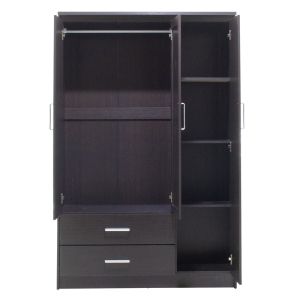 Wardrobe Olympus 3 doors, drawer and mirror, wenge color