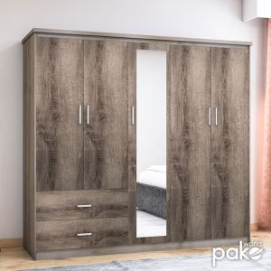 Wardrobe Olympus 5 doors, drawers and mirror