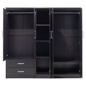 Wardrobe Olympus 5 doors, drawers and mirror, wenge color