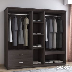 Wardrobe Olympus 5 doors, drawers and mirror, wenge color