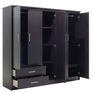 Wardrobe Olympus 5 doors, drawers and mirror, wenge color