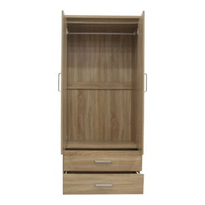 Гардероб Olympus с 2 врати и чекмеджета в цвят светъл дъб 81x57x183