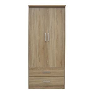 Гардероб Olympus с 2 врати и чекмеджета в цвят светъл дъб 81x57x183