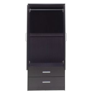 Olympus wardrobe with 2 doors and drawers, wenge color