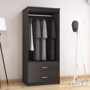 Olympus wardrobe with 2 doors and drawers, wenge color