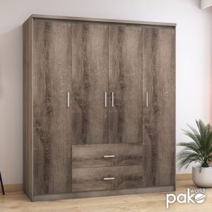 Wardrobe Olympus 4 doors and drawers 159x57x183