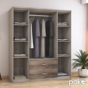 Wardrobe Olympus 4 doors and drawers 159x57x183