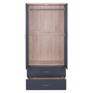Wardrobe Reina with 2 doors, sonoma-gray color 80x42x180cm Hm338.04