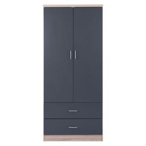 Wardrobe Reina with 2 doors, sonoma-gray color 80x42x180cm Hm338.04