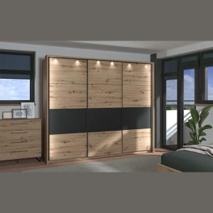 Wardrobe Sardinia 270 Artisan Oak / Black 262.5*65.5*224