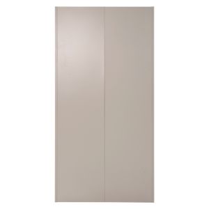 METALLIC WARDROBE HM5959.01 2-WING WITH 5 STORAGE SPACE LIGHT GREY 90Χ40Χ180Hcm.