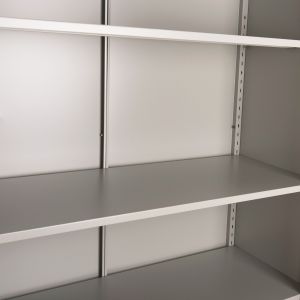 METALLIC WARDROBE HM5959.01 2-WING WITH 5 STORAGE SPACE LIGHT GREY 90Χ40Χ180Hcm.