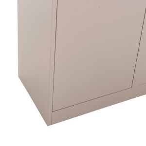 METALLIC WARDROBE HM5959.01 2-WING WITH 5 STORAGE SPACE LIGHT GREY 90Χ40Χ180Hcm.