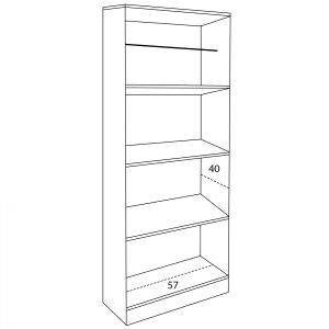 Wardrobe with 2 doors Hm337.02 sonoma color 60x42x180