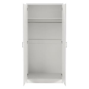 Wardrobe with 2 doors in white color Hm368.05 80x43x181cm