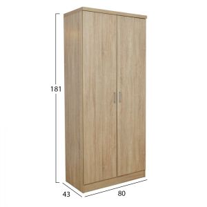 Wardrobe with 2 doors, sonoma color Hm368.02 80x42x181