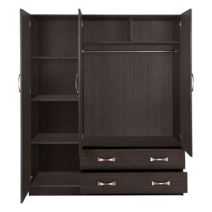 Wardrobe with 3 doors 150x55x180cm Hm384.01 Zebrano