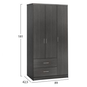 Гардероб с 3 врати Hm340,01 89,2x42x181