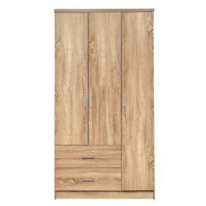 Wardrobe with 3 doors Hm340.02 sonoma color 89.2x42x181