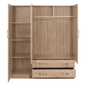 Wardrobe with 3 doors Hm384,02 sonoma color 150x55x180cm