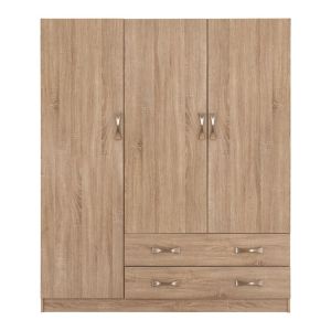 Wardrobe with 3 doors Hm384,02 sonoma color 150x55x180cm