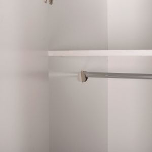 Гардероб с 3 врати и 2 чекмеджета Carly Hm384,05 бял цвят 150x55χ180hcm