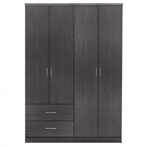 Wardrobe with 4 doors Hm339.01 Zebrano 120x42x181