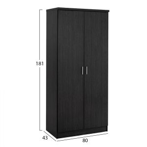 Wardrobe with two doors Zebrano 80x42x181 Hm368.01