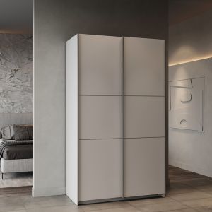 Гардероб с две плъзгащи се врати Kawen бял 116.5x60x203см