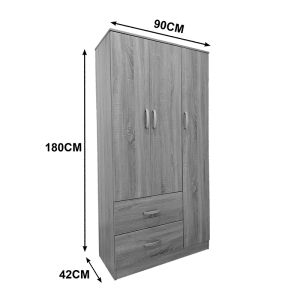 Гардероб с пет врати и таванско помещение Athos I бял 170x42x240см