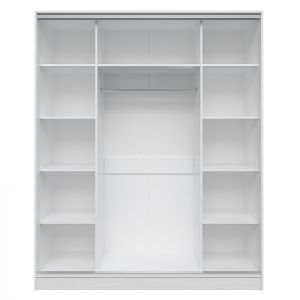 Wardrobe with sliding doors Adler in white with mirror 183x60x220cm Hm2461,03