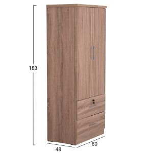 Гардероб с чекмеджета Reina Hm2484.11 меламин в дъб сонама 80x48x183hcm.