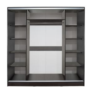 Wardrobe with sliding doors and mirror, wenge color Hm2435,02 200x60x210cm